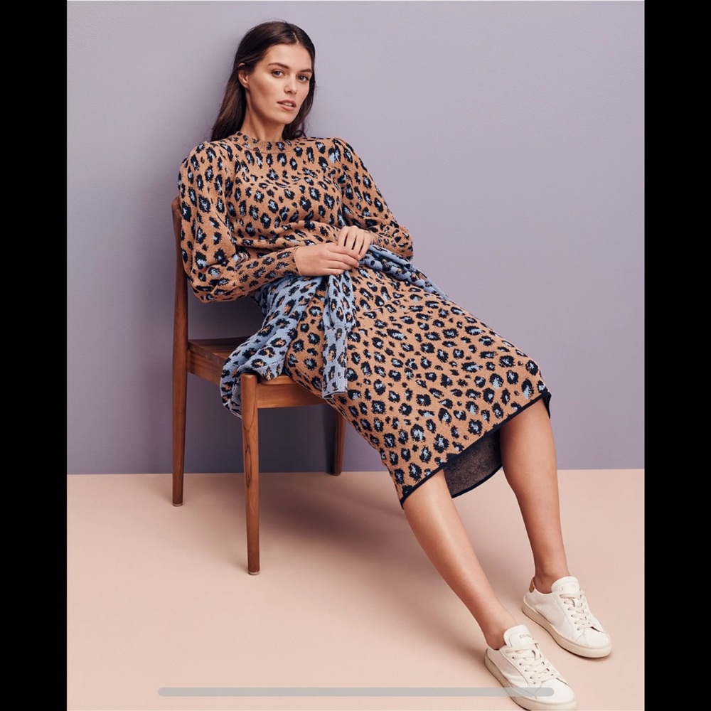 Ann Taylor Leopard Jacquard Sweater Set - Picture 7 of 7